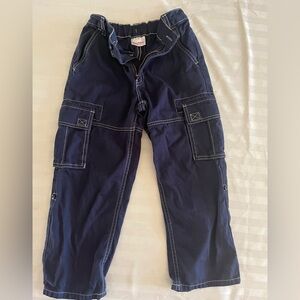 Boys Hanna Andersson Cargo Navy Blue With Tan Stitching- Size 130/8